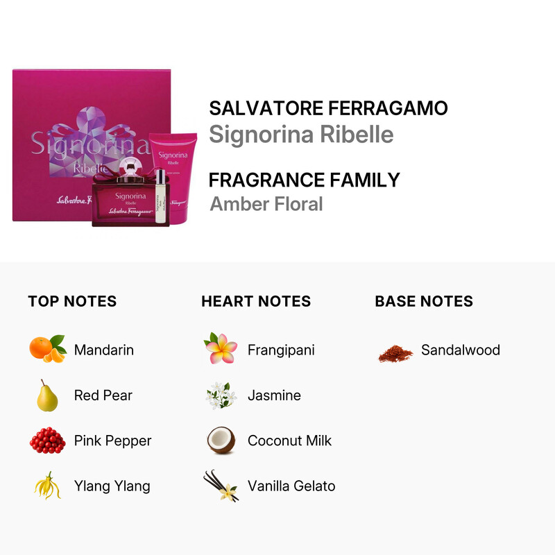 Salvatore Ferragamo Ferragamo Ladies Signorina Ribelle 3pcs EDP