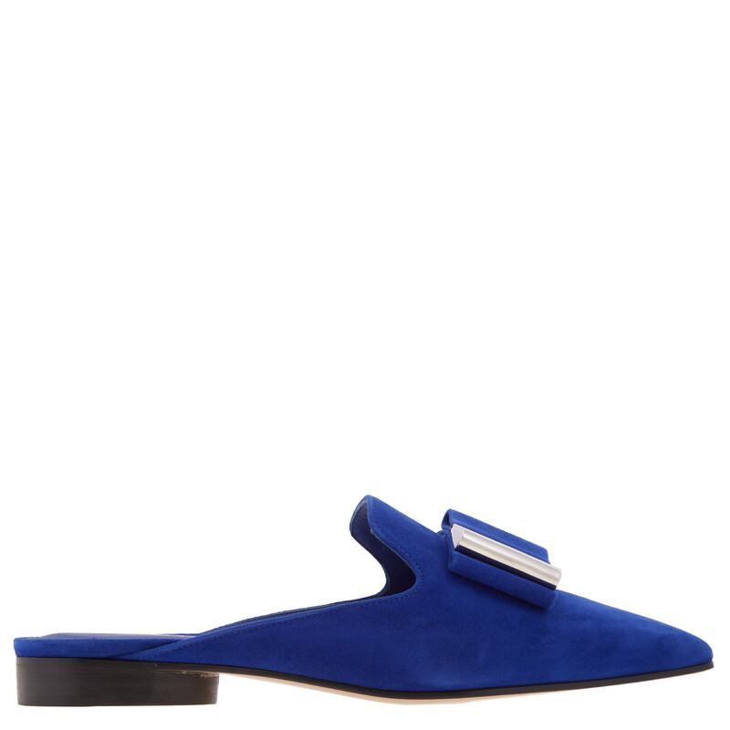 Ferragamo Lea Suede Slip-On Mules, Size 7 C 01G154 763125
