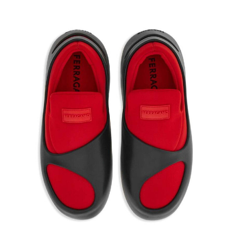Ferragamo Logo-Patch Panelled Sneakers, Size 11 021271 766299