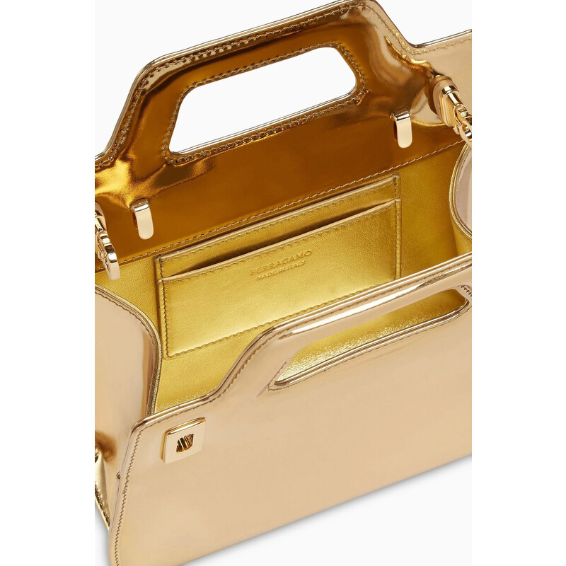 Ferragamo Lux Gold Wanda Mini Bag 213485 769155 8056283493468