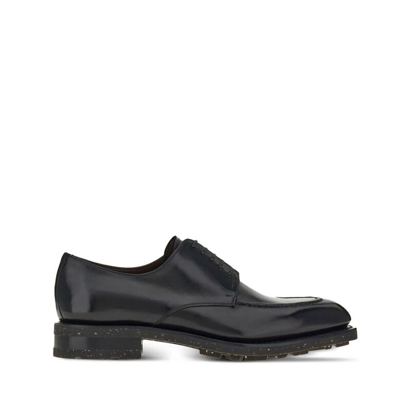 Ferragamo Leather Derby-Shoes in Black 020815753939 - US 6 - 3E