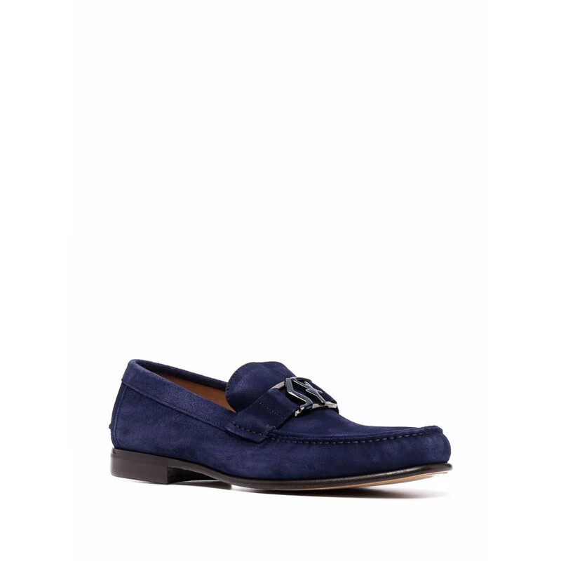 gold dresses for pregnant ladies Sophisticated Navy Blue Leather Penny Loafers main image 0