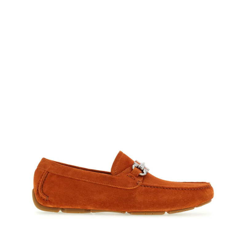Ferragamo Men's Orange Loafers, US Size 7 020350768076 - Shoes