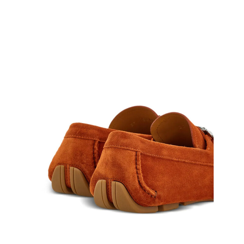 Ferragamo Men's Orange Loafers, US Size 7 020350768076 - Shoes