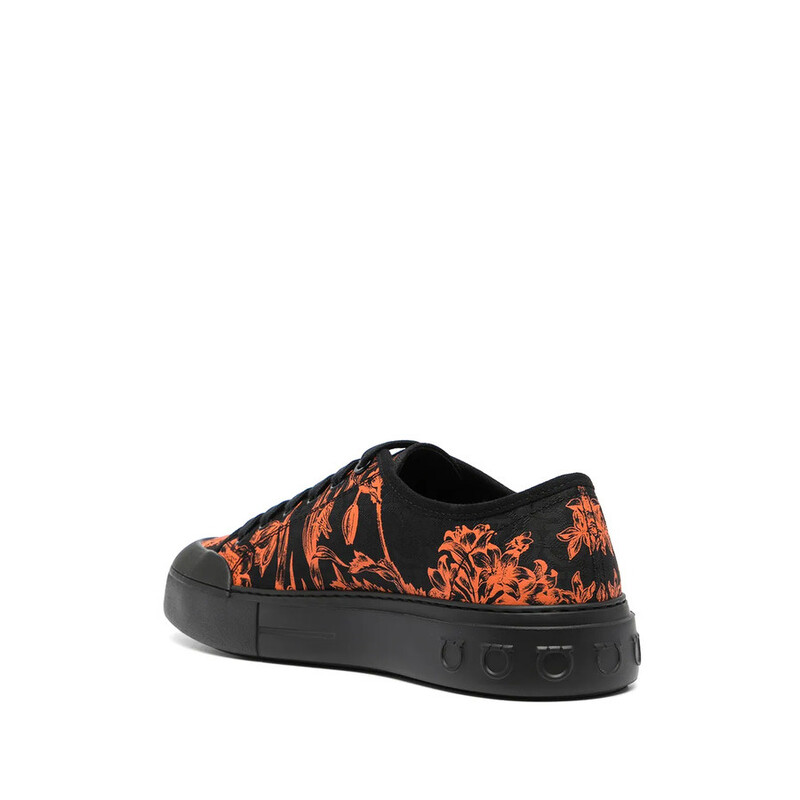 Ferragamo Salvatore Ferragamo Men's Black/Satsuma Rebel Printed