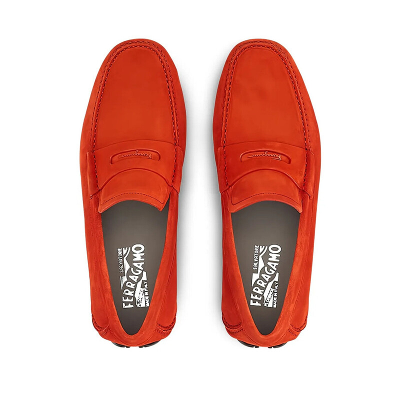 Ferragamo Men's Red Loafers, US Size 8 020356749473 - Shoes - Jomashop