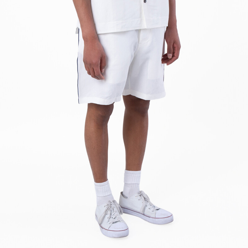 fashion dress jeans embroidery Norma Kamali Mens Pleat Bermuda Short