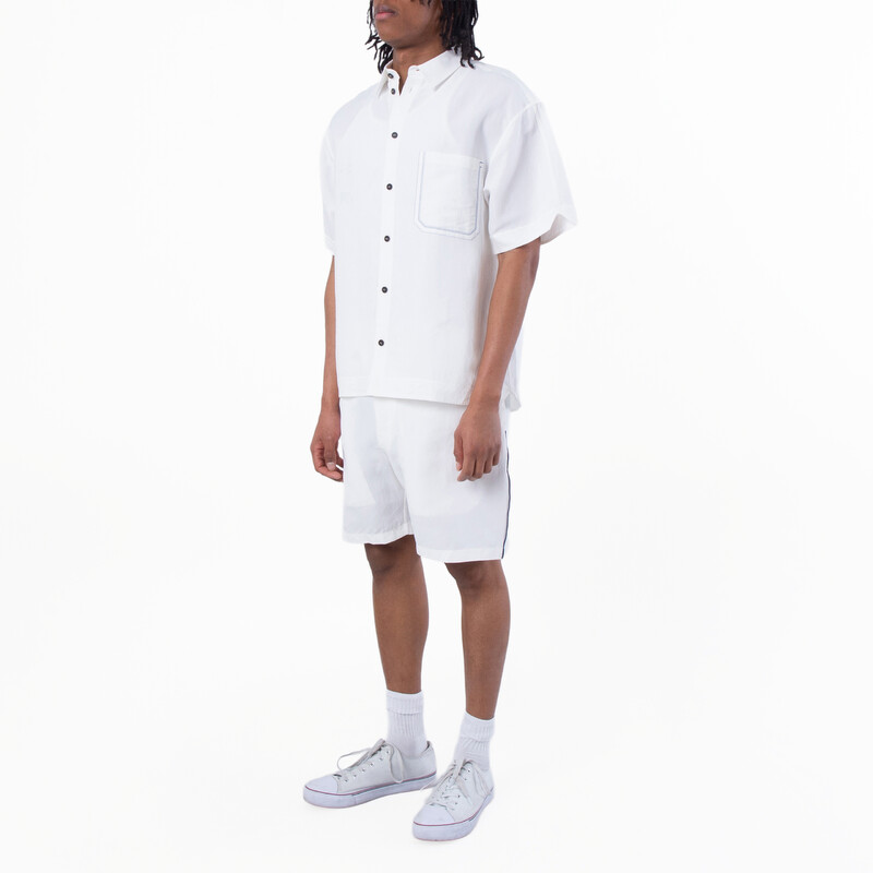Ferragamo Men's White Bermuda Shorts, Brand Size 48 (US Size 32