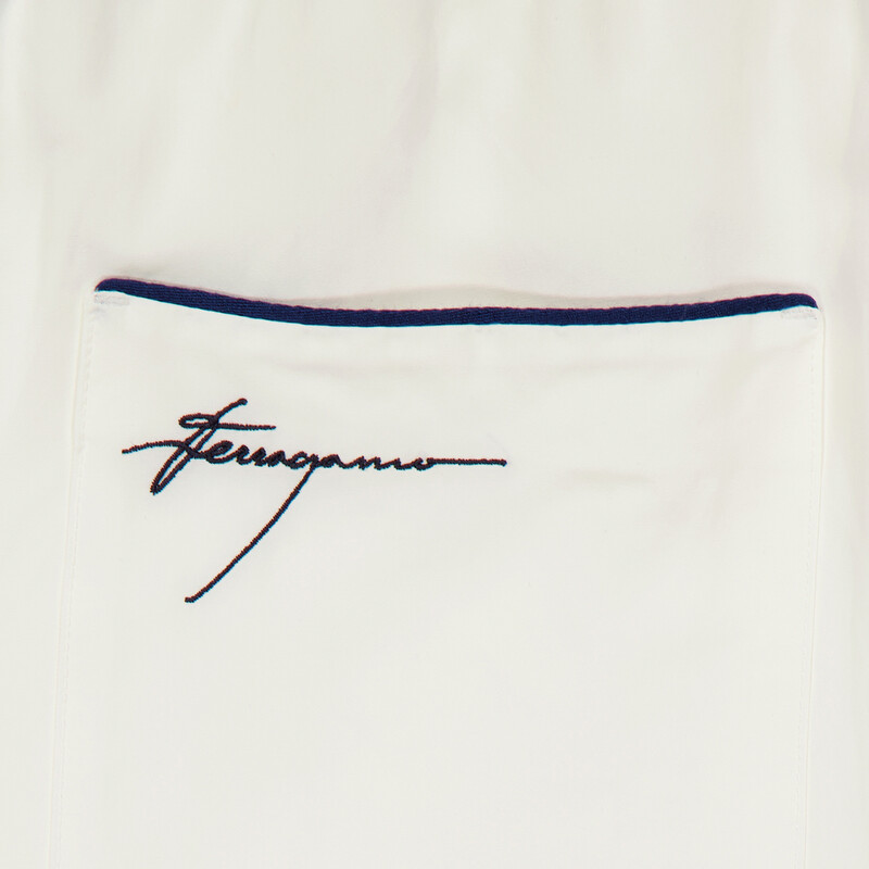 Ferragamo Men's White Bermuda Shorts, Brand Size 48 (US Size 32