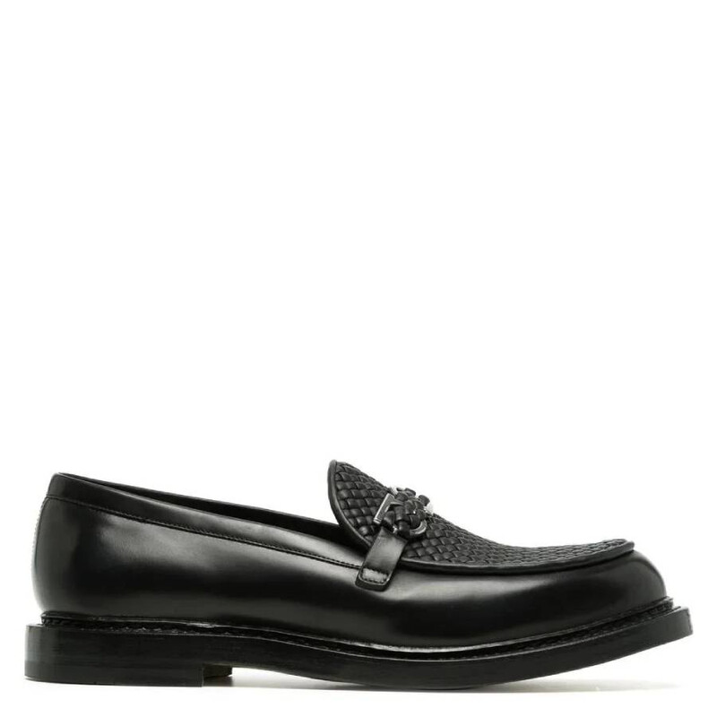 Ferragamo Men's Black Loafers, US Size 11.5 020740752443 - Shoes