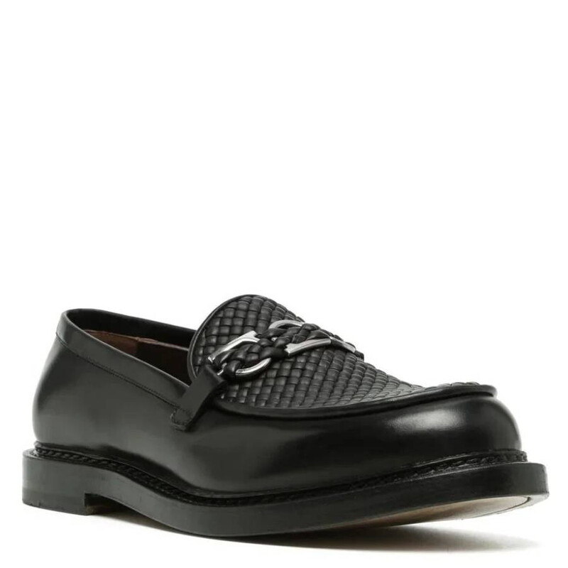 Ferragamo Men's Black Loafers, US Size 11.5 020740752443 - Shoes
