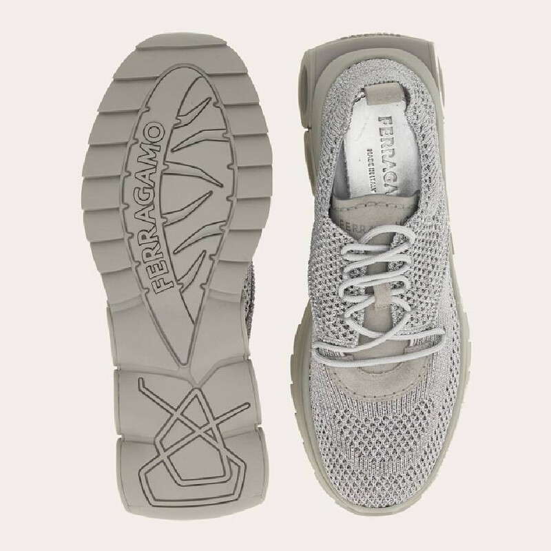 Ferragamo Nima Knit Low-Top Sneakers, Size 10 022143 766454