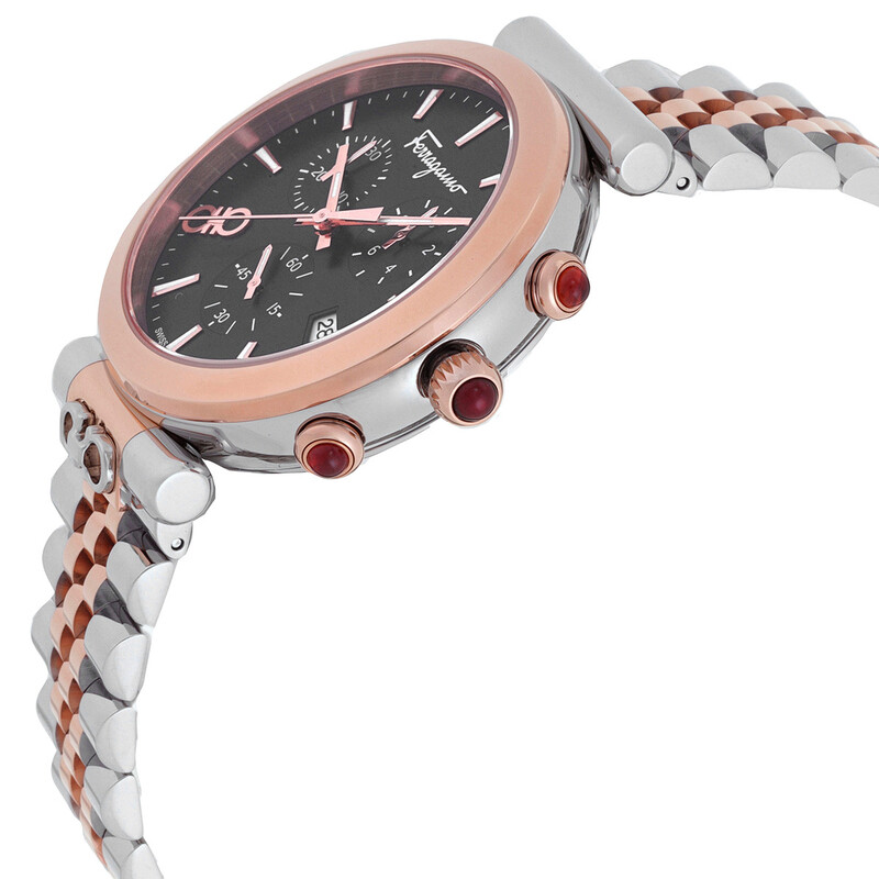 Salvatore Ferragamo アナログ時計 チョコレートブラウン Ferragamo Ora Quartz Black Dial Watch SFYB02524 7630615167893