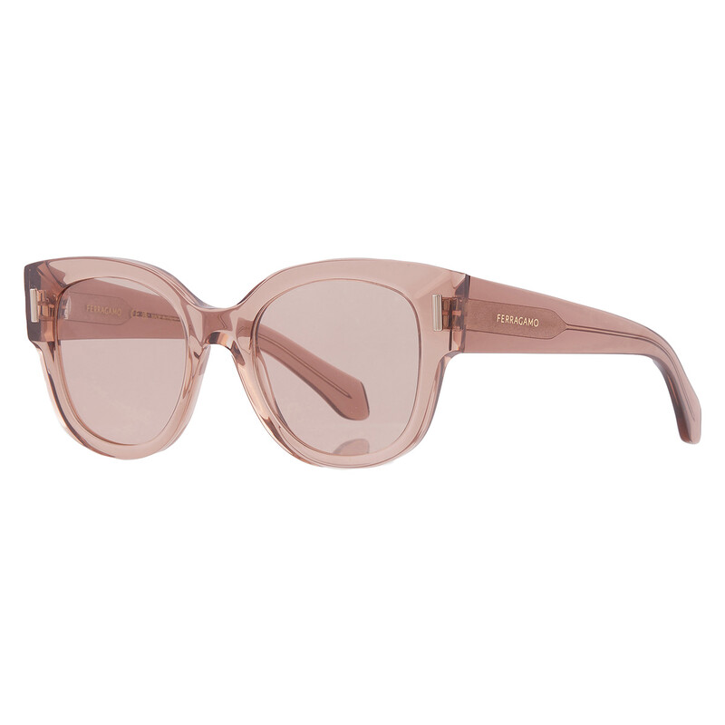 Ferragamo Pink Oval Ladies Sunglasses SF2007S 260 51 886895628600