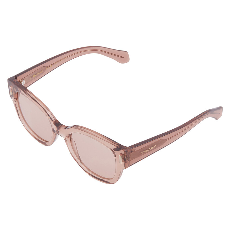 Ferragamo Pink Oval Ladies Sunglasses SF2007S 260 51 886895628600