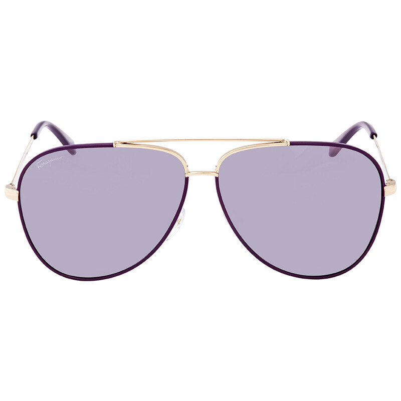 Ferragamo Purple Pilot Unisex Sunglasses SF131S 736 60