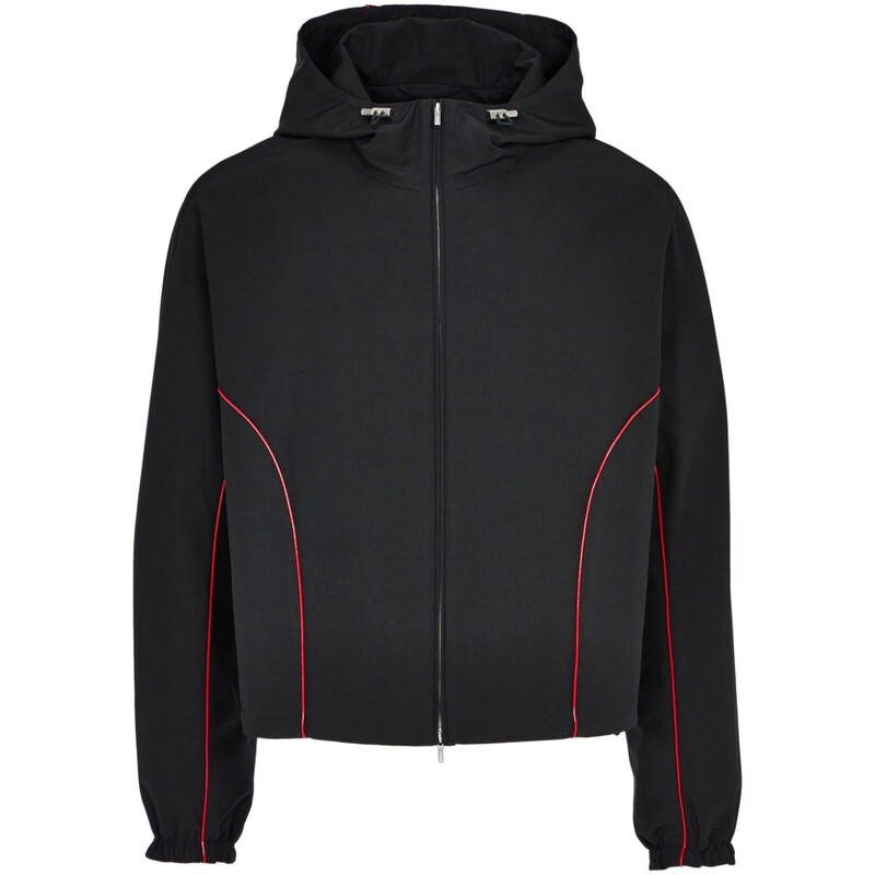 Ferragamo Red Line Hooded Jacket, Brand Size 48 (US Size 38