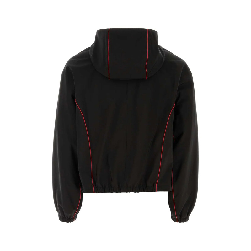 Ferragamo Red Line Hooded Jacket, Brand Size 46 143653 767239