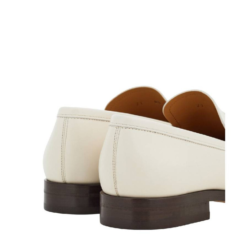 【美品】Ferragamo 羊革 スリングバック パンプス アイボリー6D Ferragamo Slip-On Leather Delmo Loafers, Size 8 EE 023606 773581