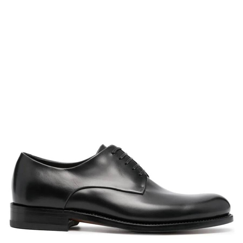 Ferragamo Tramezza Leather Derby Shoes, Size 5.5 EEE 021695 762369