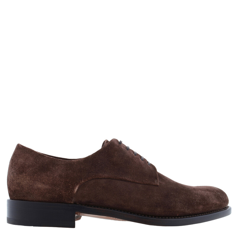 Ferragamo Tramezza Suede Derby Shoes, Size 9 E 021695 768590