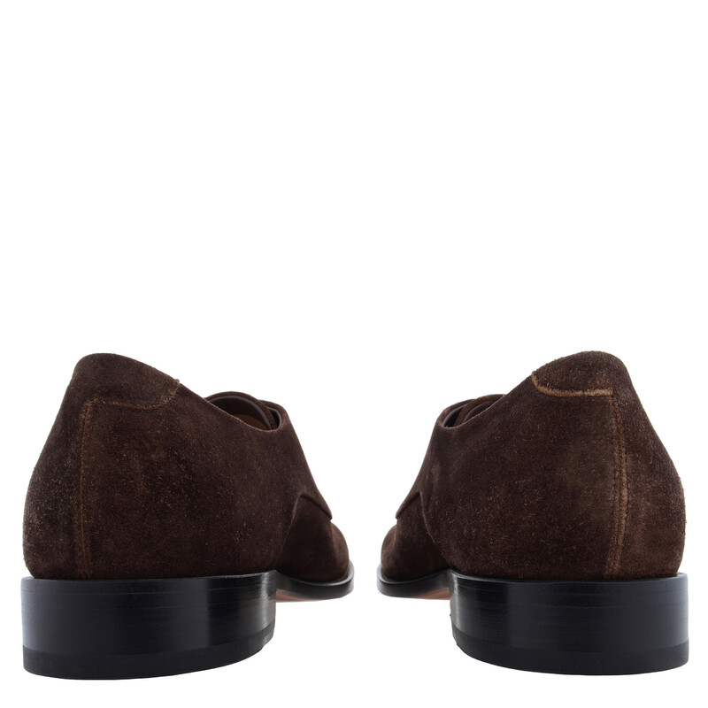 Ferragamo Tramezza Suede Derby Shoes, Size 9 E 021695 768590