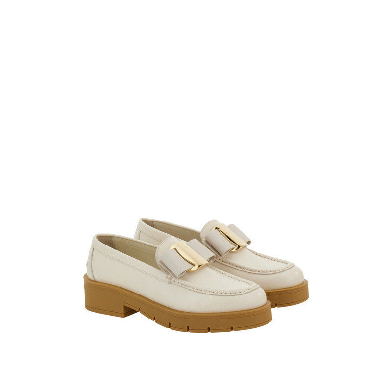 Ferragamo Vara Bow Leather Loafers, Size 7 D 01J060 777354 - Shoes