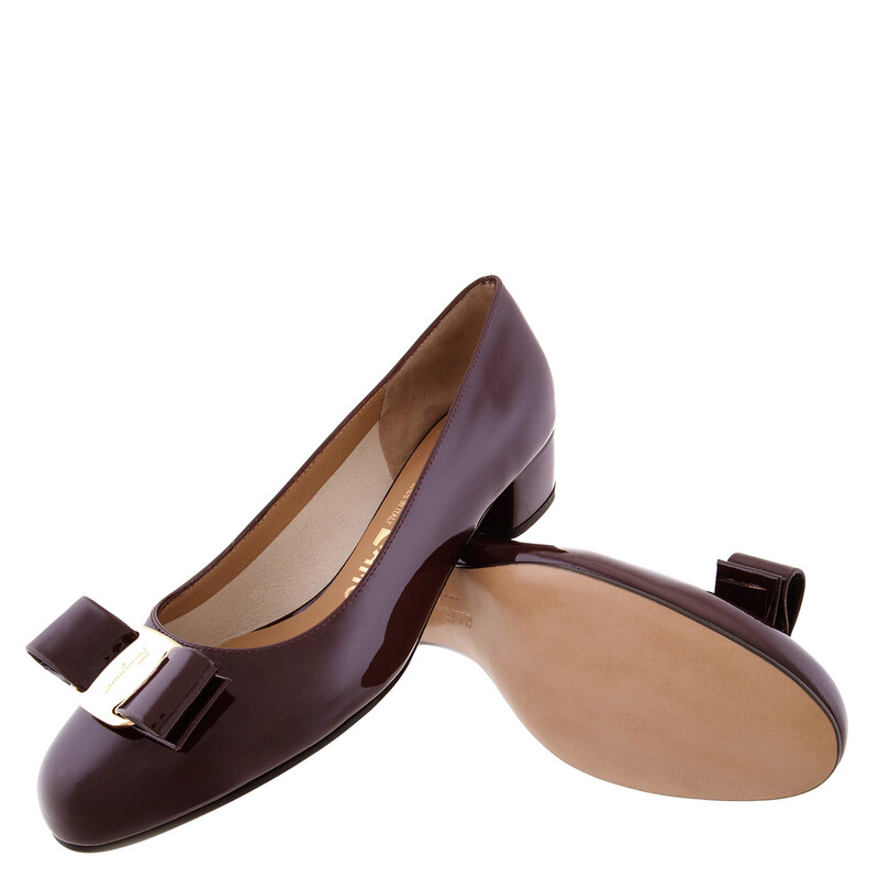 Ferragamo Vara Ornament Pumps, Size 5 C 01B221 695370 - Shoes