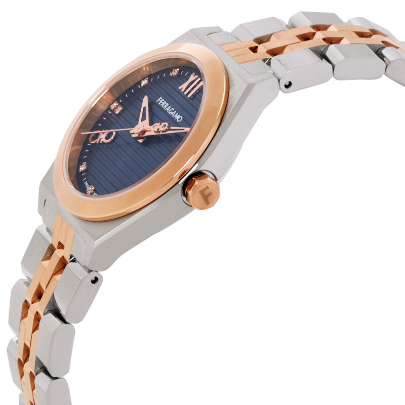 Ferragamo Vega New Quartz Diamond Blue Dial Ladies Watch  display picture 3