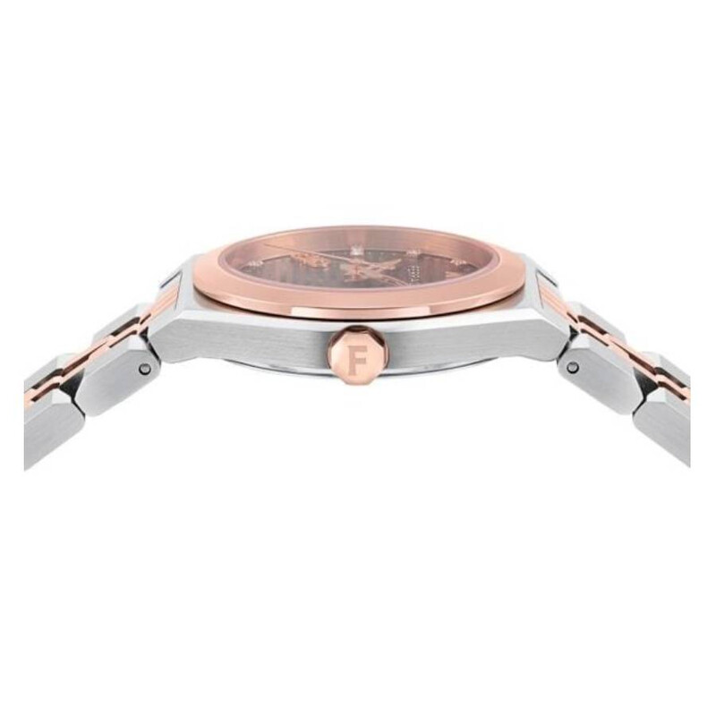 Ferragamo Vega New Quartz Diamond Brown Dial Ladies Watch