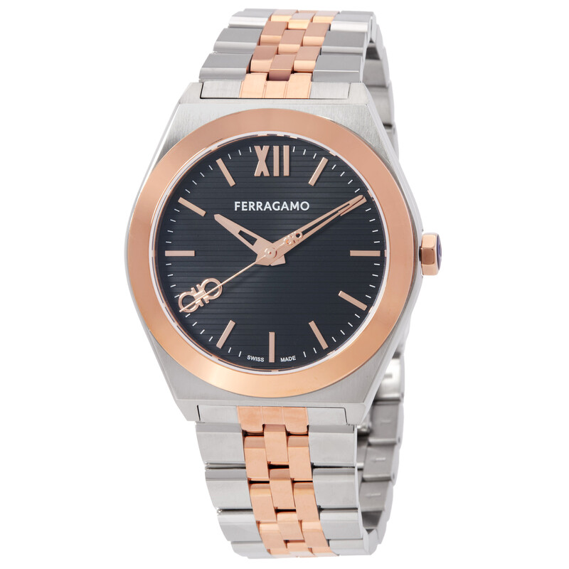 Ferragamo Vega Quartz Black Dial Men's Watch SFKI00624