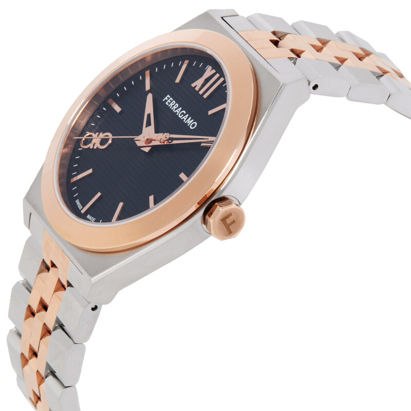 Ferragamo Vega Quartz Black Dial Men display picture 1