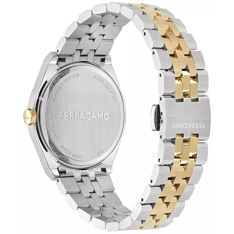 Ferragamo Vega Quartz Silver Dial Two-Tone Men display picture 1