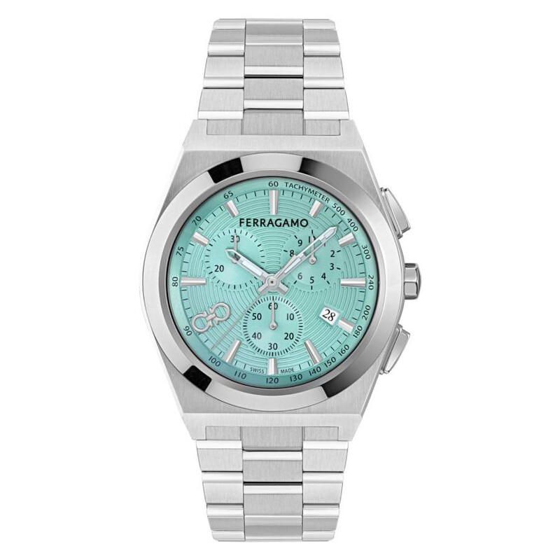Ferragamo Vega Upper East Chronograph Quartz Blue Dial Men's Watch