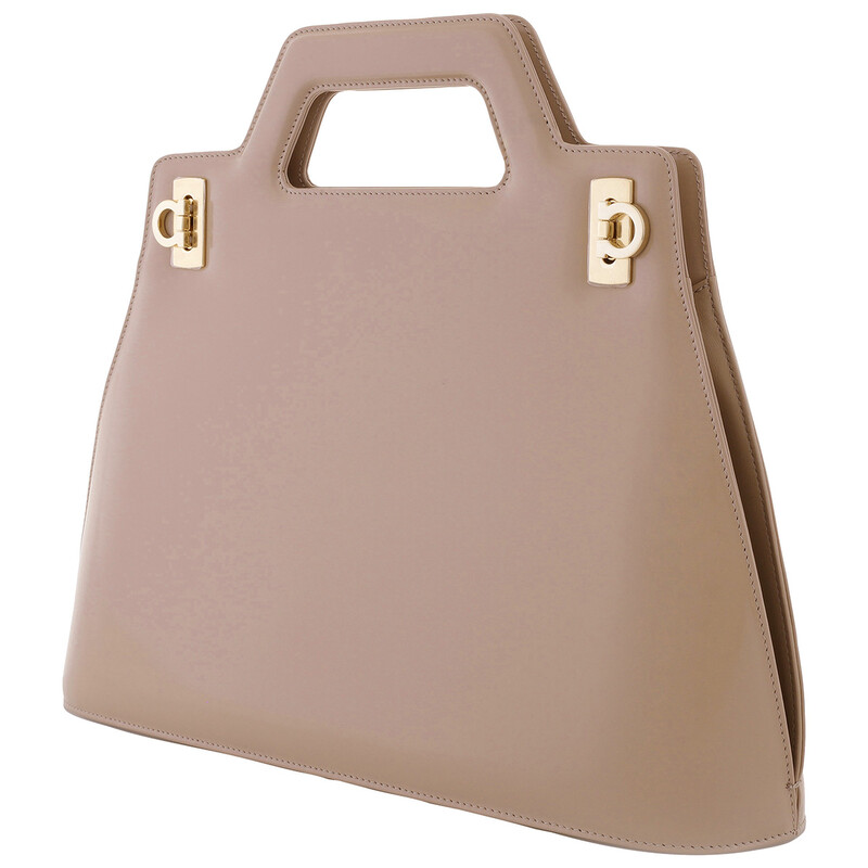 Ferragamo Wanda Top Handle Bag - Beige 213961 762498 8056283168205