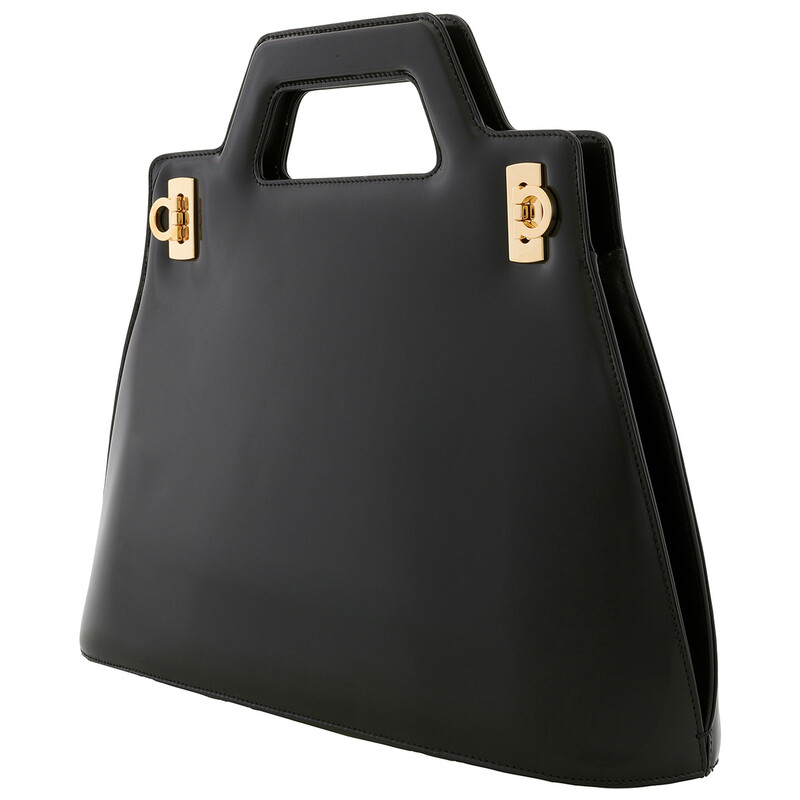Ferragamo Wanda Top Handle Bag - Black 213961 761287 8056283112062