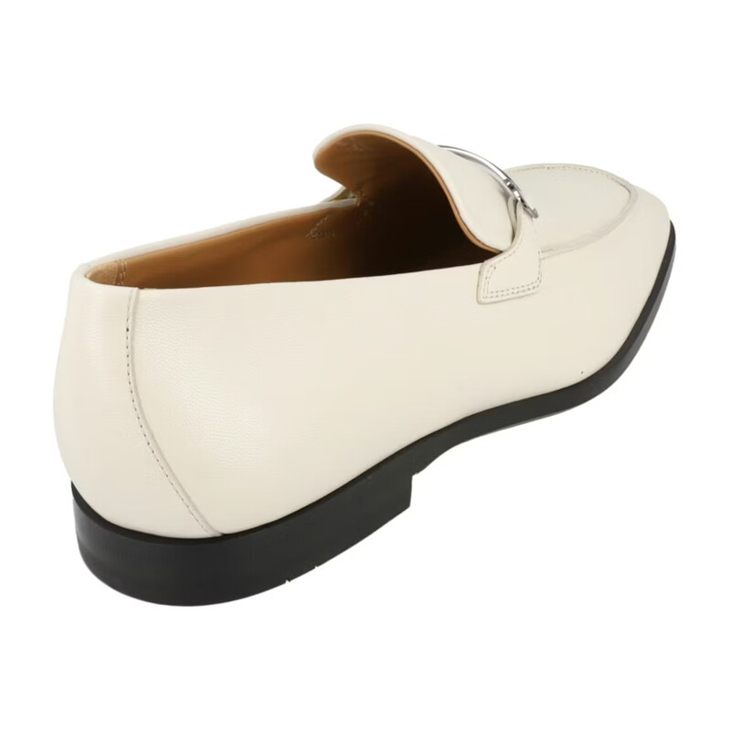 Ferragamo White Florida Gancini Ornament Moccasin, Size 5.5 EEE