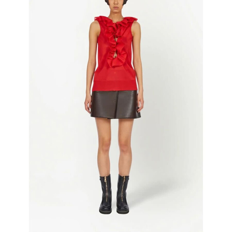 Ferragamo Without Sleeves Fantasy-Neck 111473757424 - Clothing