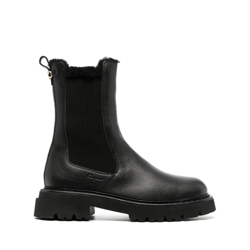 Ferragamo Womens Black Ankle boots Boots, Size 9.5 01G278764260