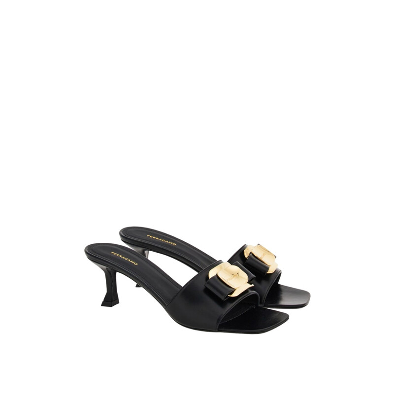 Ferragamo Zelie New Vara Plate Sandals, Size 8 01H171 768714