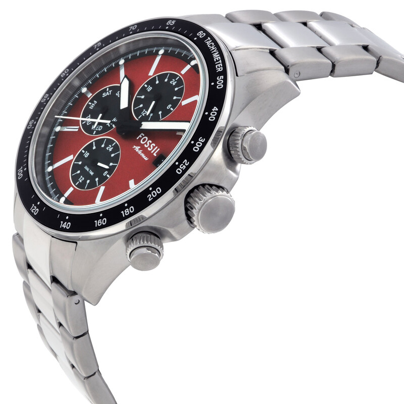 Fossil Autocross Chronograph Quartz Red Dial Men's Watch BQ2895