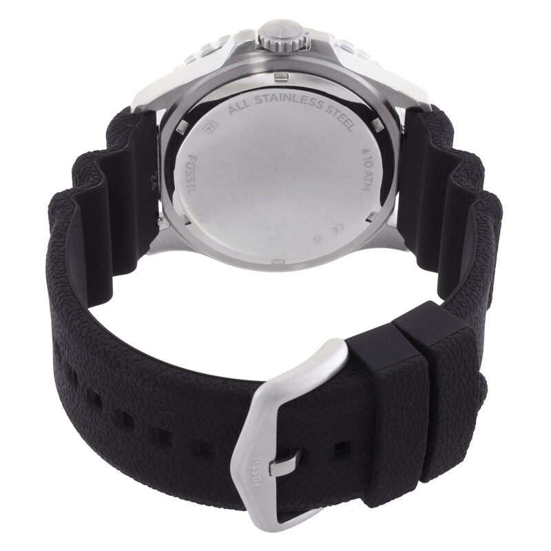 Fossil Blue GMT Quartz Black Dial Men display picture 3