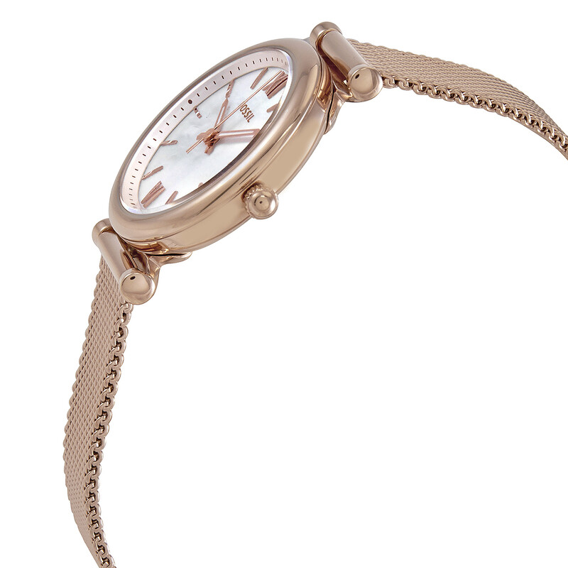 Fossil Carlie Mini Quartz Mother of Pearl Dial Ladies Watch  display picture 2