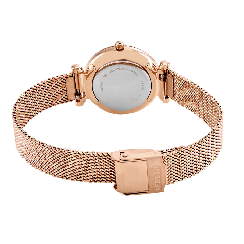 Fossil Carlie Mini Quartz Mother of Pearl Dial Ladies Watch ES4433