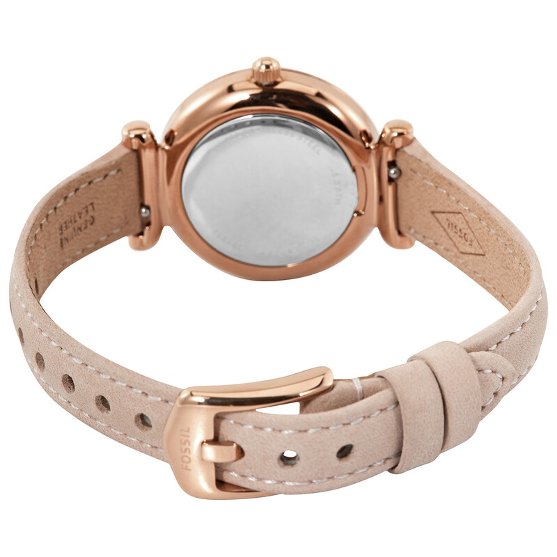 Fossil Carlie Mini Quartz Mother of Pearl Dial Ladies Watch ES4699 ...
