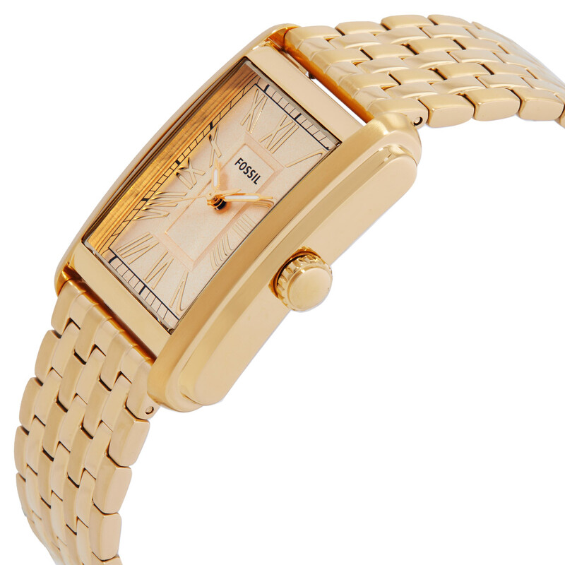 Fossil Carraway Quartz Gold Dial Watch FS6009 4064092235227  display picture 2