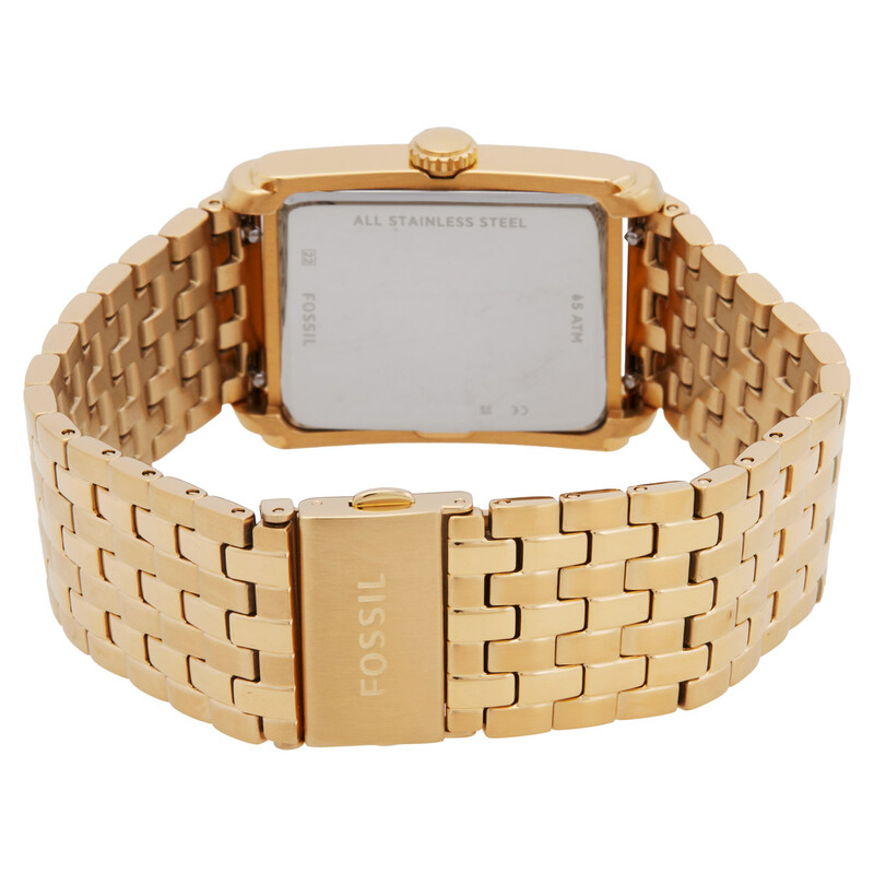 Fossil Carraway Quartz Gold Dial Watch FS6009 4064092235227  display picture 1