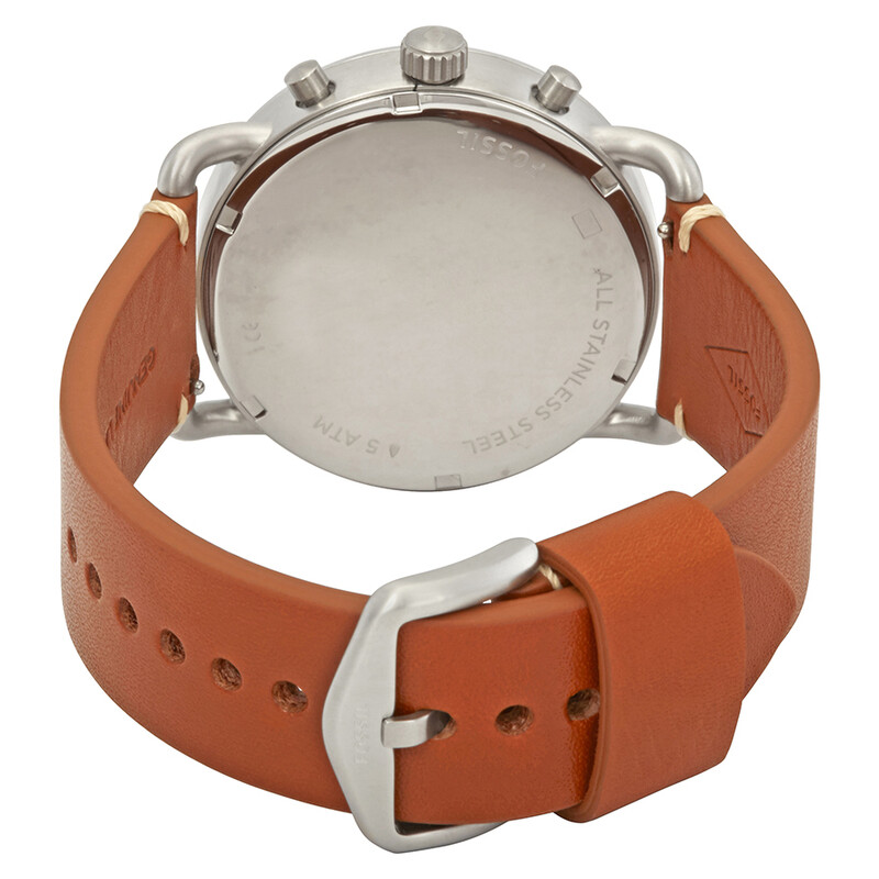Fossil Commuter Blue Dial Brown Leather Men's Watch FS5401 796483366961 ...