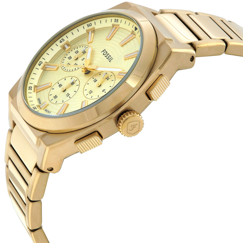 Fossil Everett Chronograph Quartz Gold Dial Men's Watch FS6119