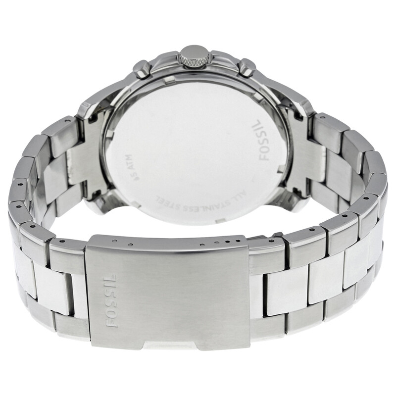 Fossil Grant Chronograph Black Dial Stainless Steel Men display picture 3